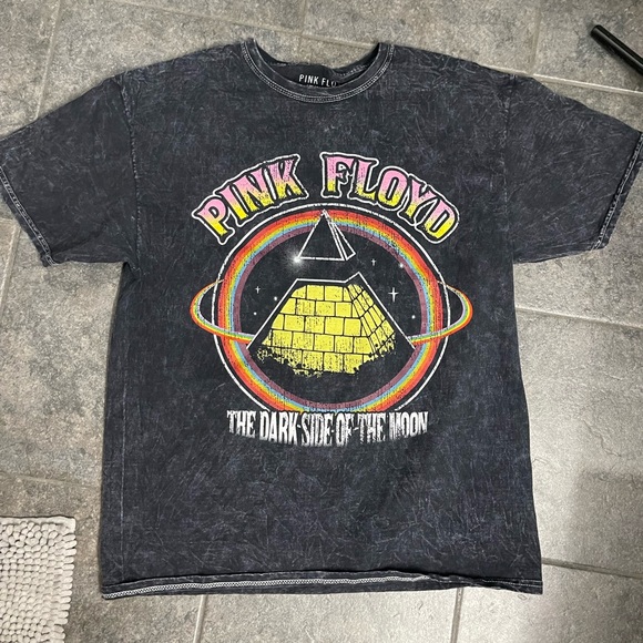 💋PINK FLOYD PYRAMID PRISM MINERAL WASH T-SHIRT, Size M/L - Picture 1 of 2